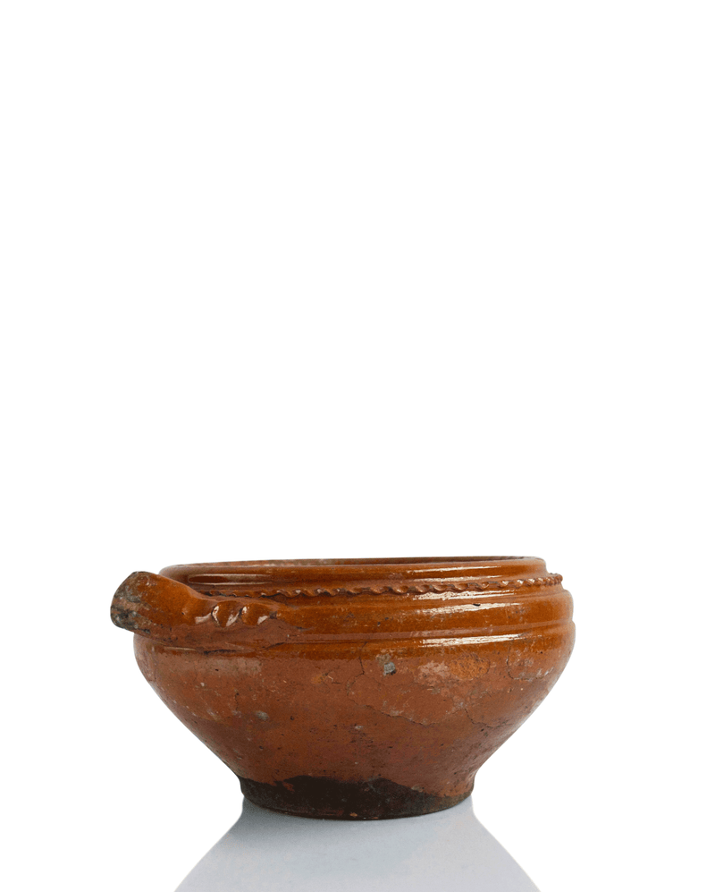 ANTIQUE ROMANIAN TERRACOTTA BOWL