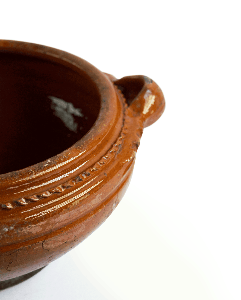 ANTIQUE ROMANIAN TERRACOTTA BOWL