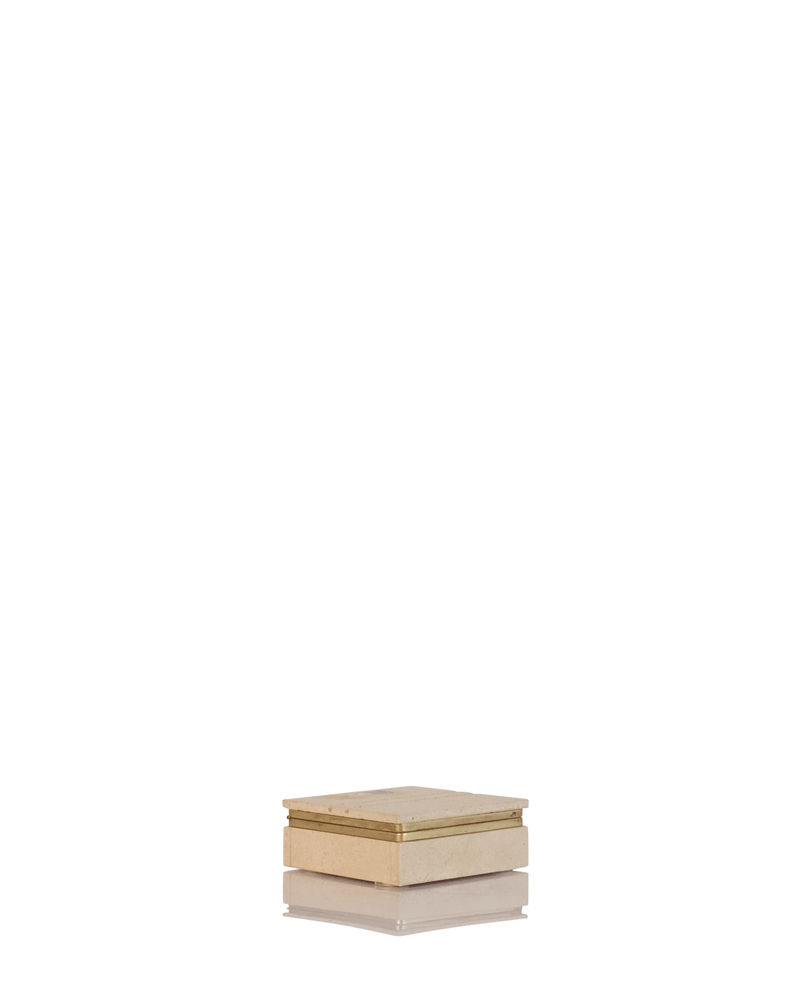 1970s CERRI NESTORE TRAVERTINE BOX I